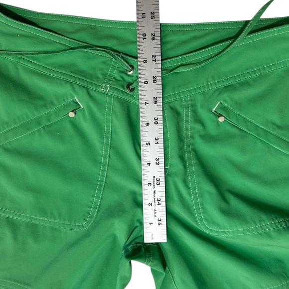 THE NORTH FACE Green Womens Board Shorts sz 10 Hook & Loop Fly Pockets Stretchy - Picture 5 of 14